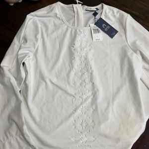 Rash guard Cabana Life brand. UPF 50. White long sleeve.